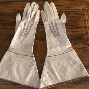1920, 1930’s pink woman Gloves/ size S/ leather